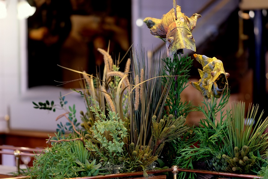 jardinière avec plantes artificielles-DECO DEGIO